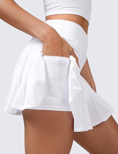 CRZ YOGA Cute Pleated Skirts for Women High Waisted Tennis Golf Skorts with Pockets Casual Athletic Workout Skater4