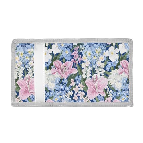 ALAZA Kids Wallets for Boys Girls Toddler Trifold Wallet Children Small Lisianthus Flowers with Zipper Coin Pocket2