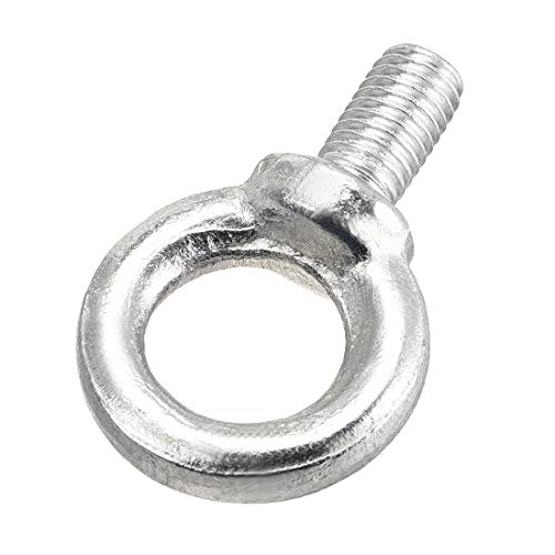 Image of uxcell Lifting Eye Bolt M12 x 22mm Male Thread 304 Stainless Steel for Hanging, Pack of 2