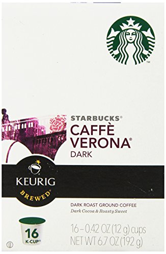 Image of Starbucks Caffe Verona, Dark, K-cup Portion Pack for Keurig K-cup Brewers 16-count