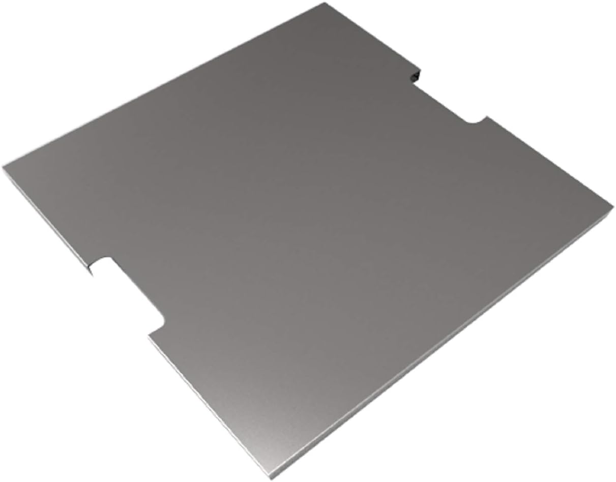 Elementi Stainless Steel Outdoor Manhattan Pit Table Square 21 x 21 x 1 inches Grill Fire Ring Lid Firepit Accessory Cover