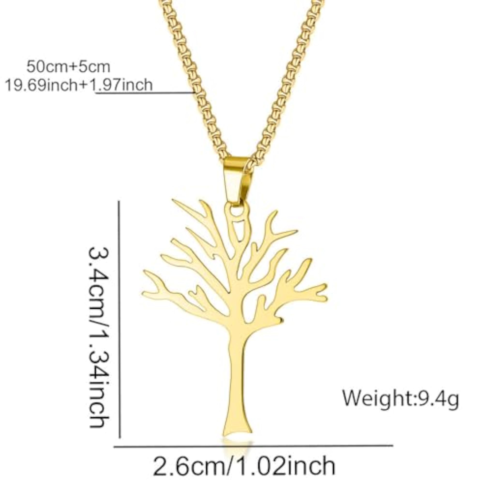 Women's Personalized Life Tree Pendant Necklace with Custom Lettering