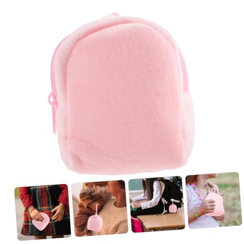 Cute Plush Purse for Little Portable Candy Color Plush Pouch with Keyring Soft Lightweight Plush Bag for Stylish Unique Coin Holder for Travel and Outdoor Use2