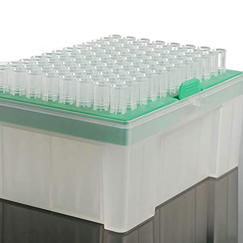 Lichen cottage - 200ul Pipette Tips - Universal Pipette Tips - Racked,RNase/DNase Free & Pyrogen Safe, 96 Tips/Rack Pk x 10 Racks（960 Tips） (200ul - Clear)