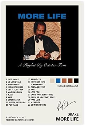 YGULC Drake Poster More Life Music Album Cover Signed Limited Edition Canvas Poster Wall Art Decor Print Picture Paintings for Living Room Bedroom Decoration Unframe: 12x18inch(30x45cm)