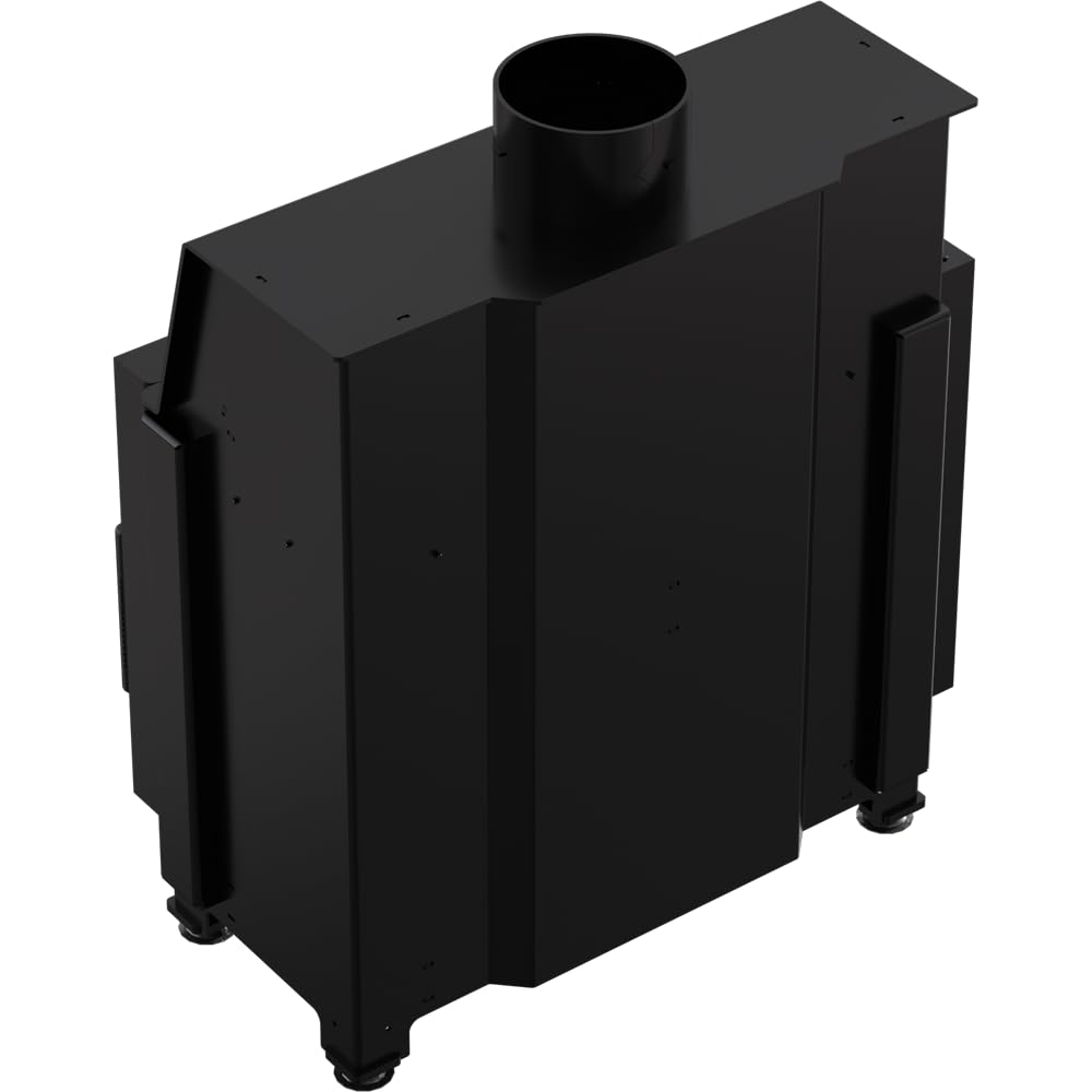 KRATKI Inserto per camino in acciaio a legna SIMPLE 6 kW Ø150 sinistro A | Acciaio nero, efficienza 80,6%, classe A. Ecodesign, BImSchV 2; per recupero calore.; combustione efficiente; basse emissioni