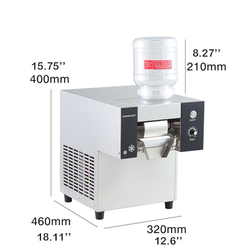 Kolice Commercial Automatic Electric Snowflake Ice Machine, Ice Shaving Machine, Snow Cone Maker 374lbs/day, Air Cooling, for Food Truck, Restaurant, Milktea Shops, Household, etc by Kolice - Image 8