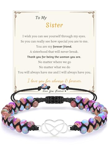 Image of Gifts for Daughter Granddaughter, To My Mom Grandma Wife Girlfriend Sister Jasper Heart Bracelets Birthday Graduation Anniversary Christmas Stocking Stuffers Valentines Mothers Day Jewelry