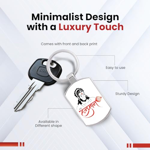Image of Stylish Metal Keychains with Permanent Glossy Print - Inspirational Quotes & Spiritual Designs - Perfect Key chains for loved ones, Personal Use, Gifts & Return Gifts