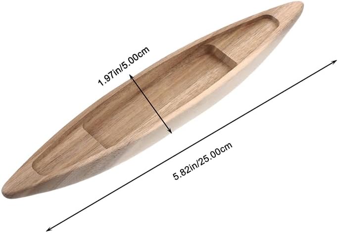 Luxshiny 2-Pack Wooden Boat Model, 9.84Inch Nautical Home Decor Miniature Floating Fish Tank Ornament Rustic Craft Wooden Desktop Ornament