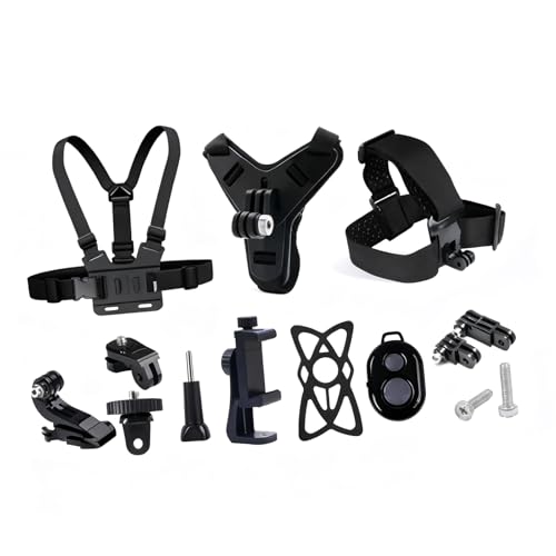 Pack caméra d'action avec harnais poitrine pour filmer vos sessions de ski
