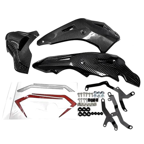 XLVWXYZAC �ɓK�� CB650FE CB650F 2014-2020 �ɓK�� CB650R 2019-2024 ���[�^�[�T�C�N���x���[�p���G���W���X�|�C���[ ���[���[�[�t�F�A�����O �{�f�B�t���[���p�l���v���e�N�^�[(Carbon Fiber Loo