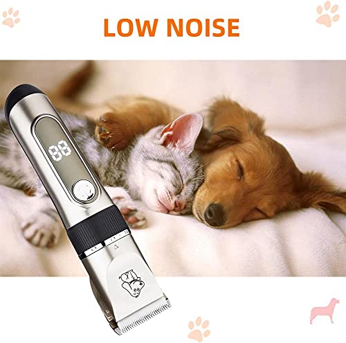 KAEFUYS Schermaschine Hund - IPX7 Wasserdichte Hundeschermaschine Professionelle Tierhaarschneidemaschine für Hunde & Katzen mit LCD-Anzeige