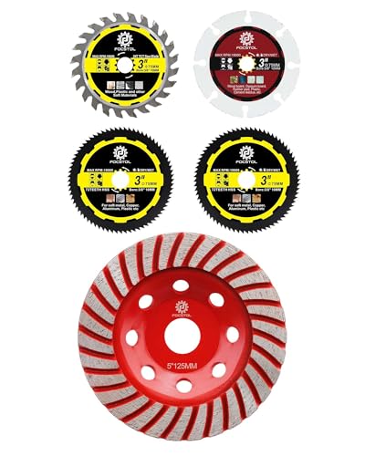 Disque diamant 125mm meuleuse béton et lame de scie circulaire bois 75mm