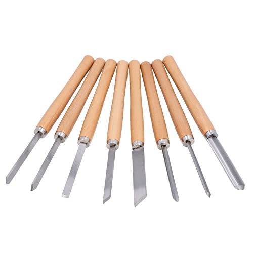 Set profesional de 8 herramientas para torno con cabezas de acero manganeso miniatura 6