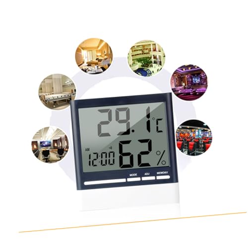 SEWOART Digital Temperature Meter Hygrometer Digital Thermometer Temperature Meter Temperature and Humidity Meter Digital Humidity Meter Multifunction Desk Thermometer