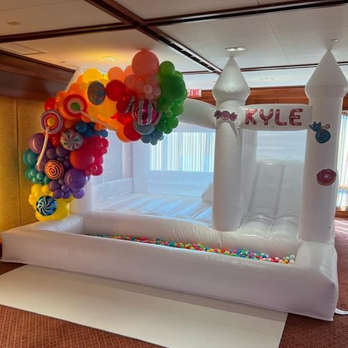 WantZoo 13x13 White Bounce House with Slide