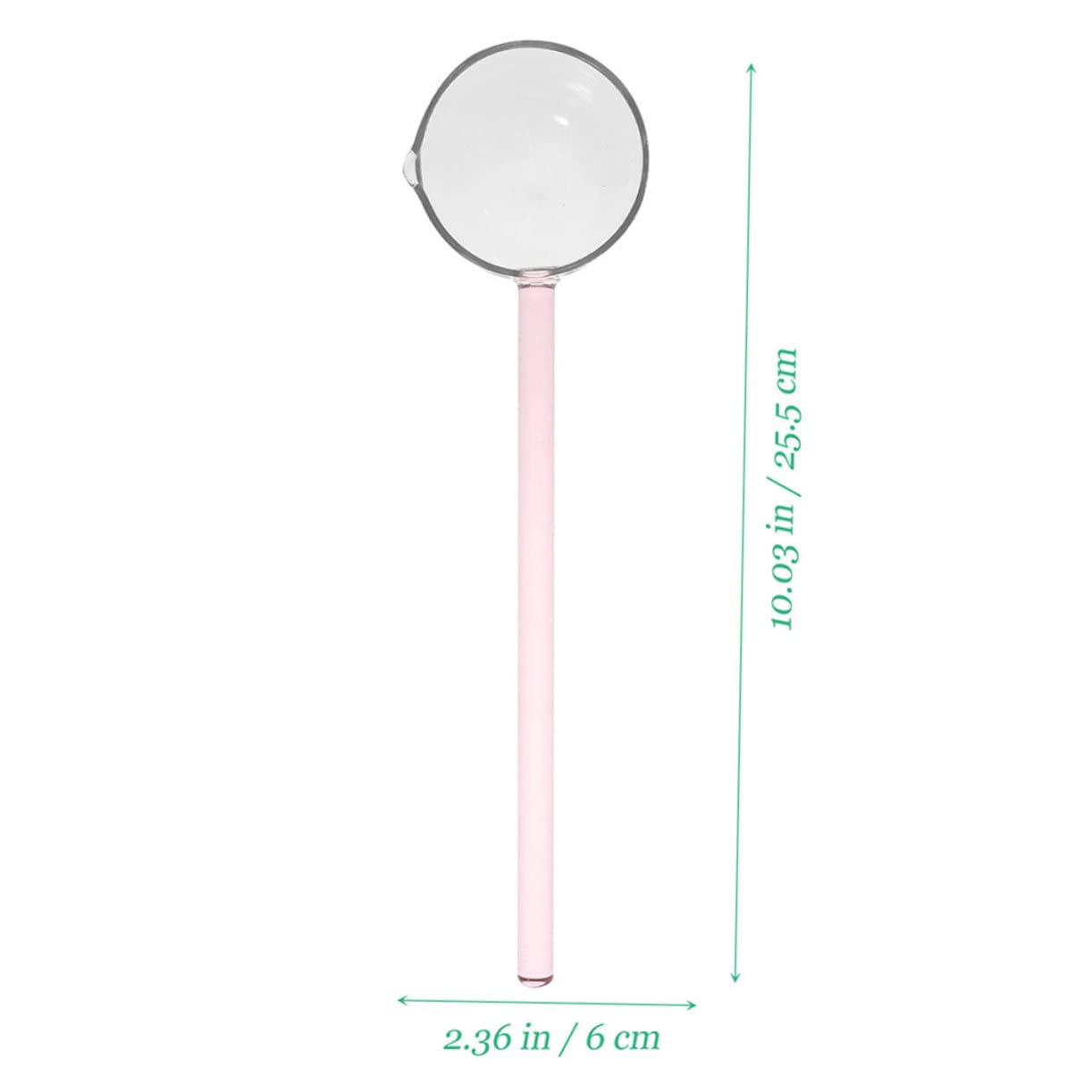 STOBAZA Long Handle Heat Resistant Glass Soup Spoon Smooth Surface for Stirring Coffee Mixing and Household Needs