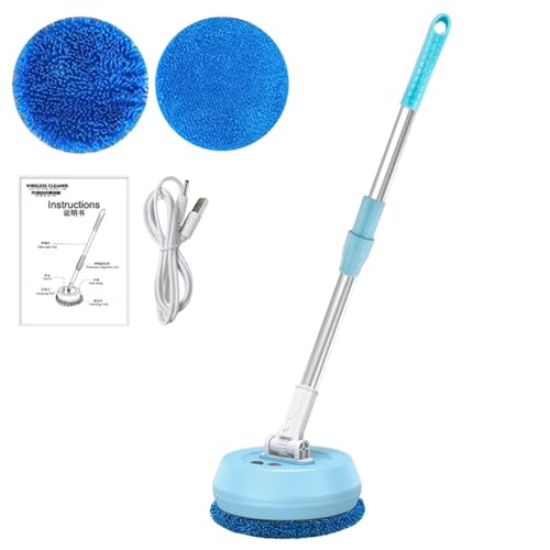 Trapeador eléctrico inalámbrico, Juego de trapeador con Cubo - de Dos cámaras - separación de Suciedad y Agua Dulce - trapeador para Piso, de Filtro - Separa el Agua Sucia del Agua dul