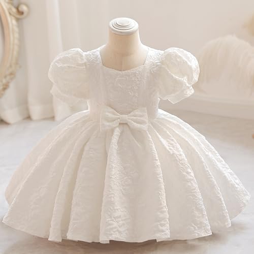 Vestidos de niña de las flores blancos para fiesta y arras 2