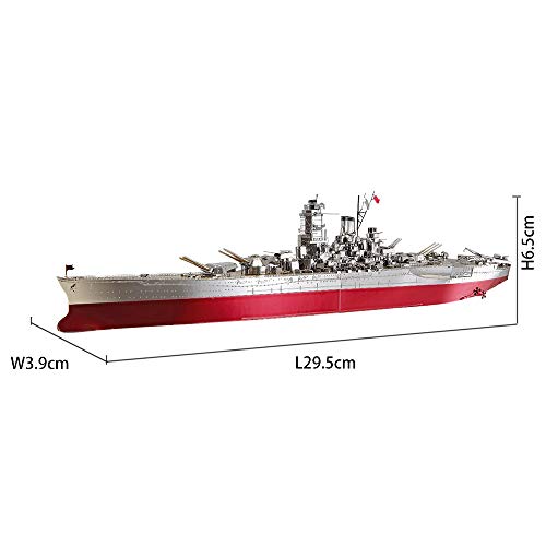 Piececool 3D Puzzle modellbausatz Erwachsene 3D Metall Puzzle für Erwachsene Schlachtschiff Yamato – Bild 5
