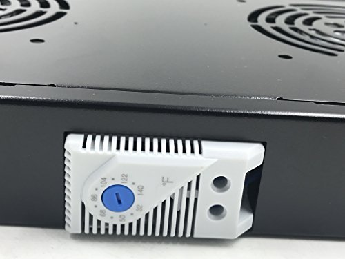 RAISING ELECTRONICS Rack Mount Temperature Control Server Fan Cooling System with 2 Fans 1U