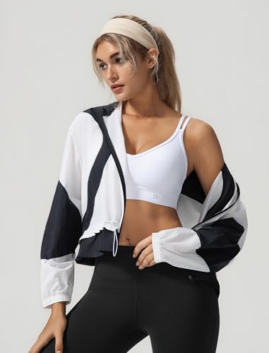 Yvette Yoga Bras Lightweight Cloud Series Sports Bra for Women Low Impact Sports Spaghetti Thin Strap Mesh Splicing Style4