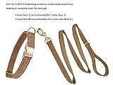 YUDOTE Weiche Cord-Hundeleine Klein,1.5x150cm,Kaffee-Braun