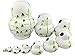 Set of 10 Cute Giant Panda Bear with Green Bamboo Nesting Dolls Matryoshka Animal Russian Handmade Kids Girl Surprise Christmas Holiday Birthday Toy Home Office Decoration