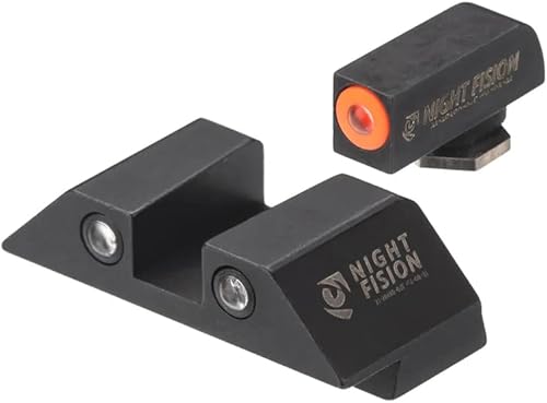 Night Fision Tritium Night Sight Set for Glock 42/43/43X - Perfect Dot Front Sight with Added Daytime Ring - Front Ring Color Options - Various