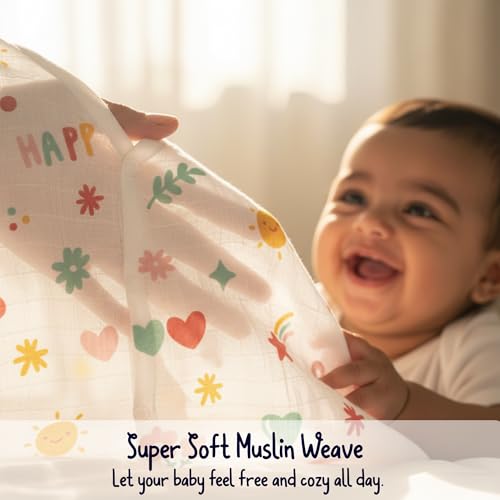 Image of Muslin Jhablas for New Born Baby| 100% Cotton Muslin Sleeveless Jhabla Set | Ultra Soft & Breathable Baby Jhablas for Summer