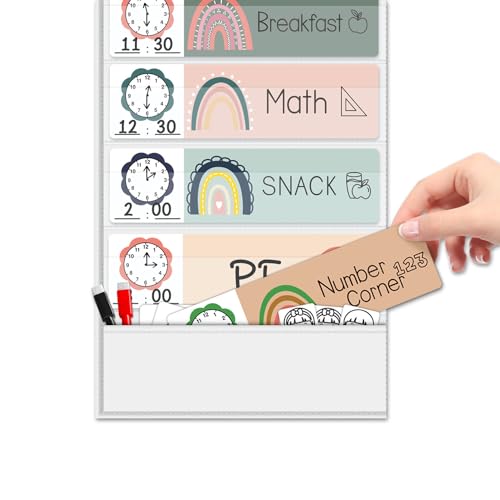 Bohemiaby DAILY SCHEDULE POCKET CHART Classroom Schedule 72 Cards, Sign In Sheets And Feelings Chart, Printed Pocket Calendars thumb #5