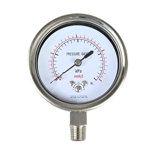 Manomètre à membrane YE-60 capsule inox manomètre basse pression gas 1/4
