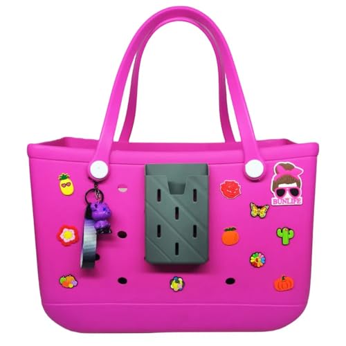 X-Large purple Rubber Beach Bag Tote Bag Washable Durable Tote Bag Storage Bags Beach Essentials For Women