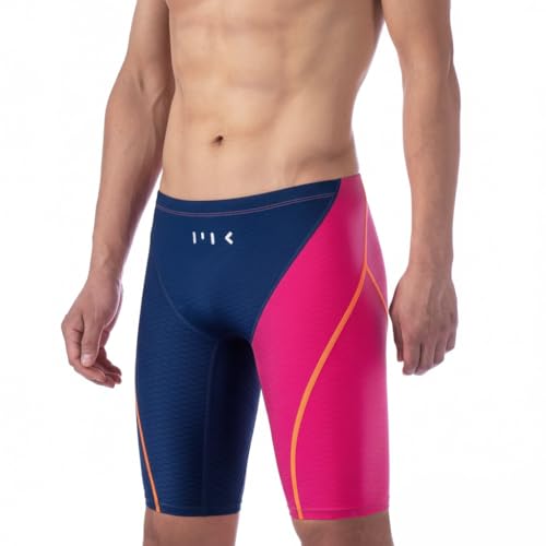 MY KILOMETRE Herren Lange Jammer – Gewebte Badehose Chlorresistente, Schnell Trocknende Schwimmhose mit Kordelzug für Wettkampf & Training UPF 50+