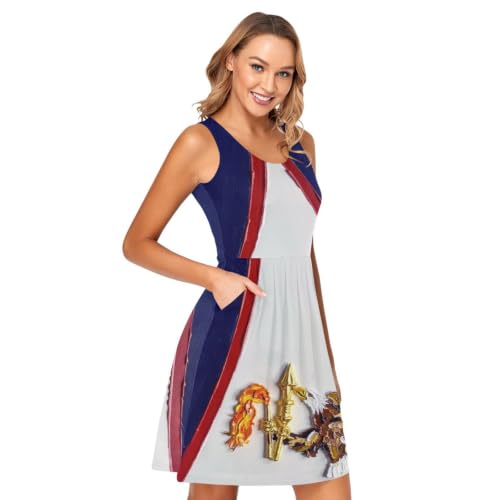 Robe d'été Samoa américaines imprimée avec poches latérales pratiques