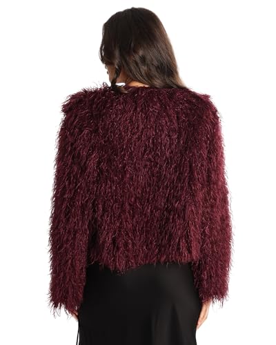 Women's Faux Fur Coat Fluffy Long Sleeve Vintage Shaggy Warm Jacket3
