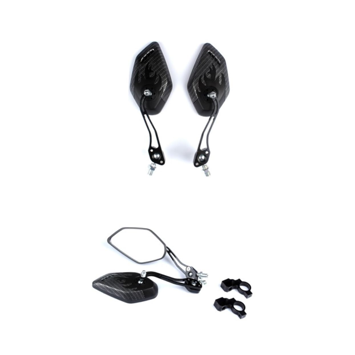 Luxshiny Specchietti Manubrio Bici Carbonio Regolabile Angolo Resistente Urti per Mountain Bike Corsa