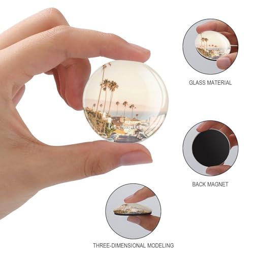 Aimants frigo Los Angeles en verre pour fixer vos notes sans glisser - 3