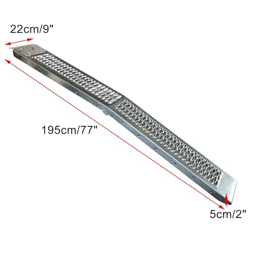 Rampa para silla de ruedas plegable y ligera de aluminio con carga de 250 kg 3