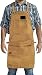 Hudson Durable Goods - Woodworking Edition - Waxed Canvas Apron (Brown) - Padded Straps, Quick Release Buckle, 2x Hammer Loops, Adjustable M to XXL