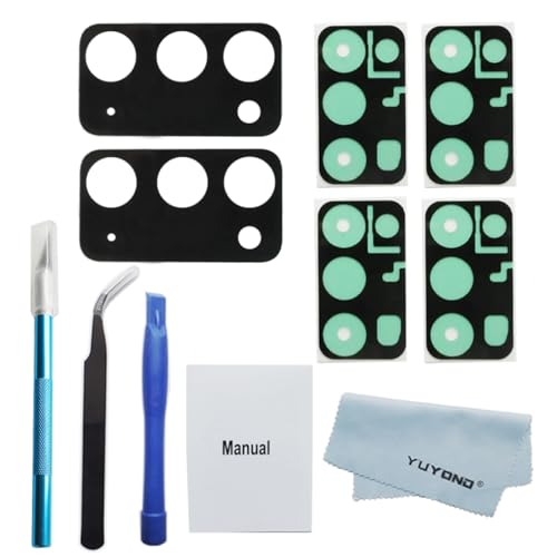 YUYOND 2pcs OEM Original Back Rear Camera Glass Lens Replacement for Samsung Galaxy Note 20 5G 6.7 Inch (All Carriers) with Repair Tools Kit (Mystic Gray)