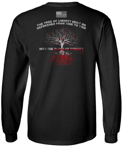 Gadsden and Culpeper Long Sleeve T-Shirt Black Sic Semper Tyrannis