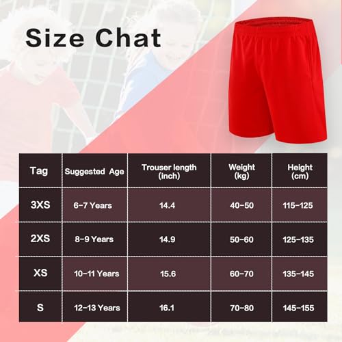 Kids Activewear Shorts Red, 8-9 Years - Image 5