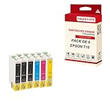  NOPAN-INK - x6 Cartouches Compatibles pour Epson T18 XL, Epson Expression Home XP-215 (Jaune, Compatibilité Epson)