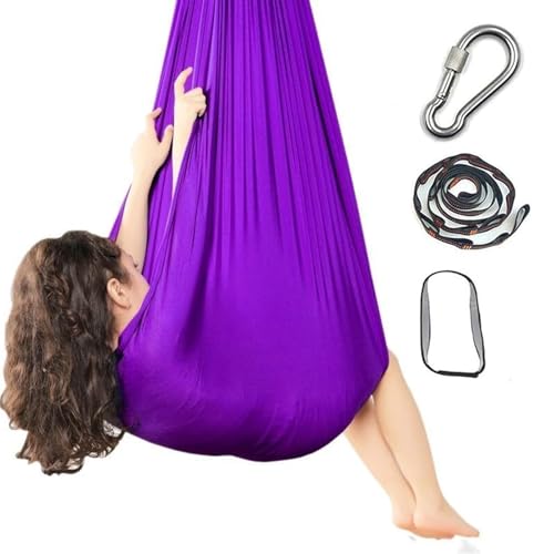 Hammock Swing Chair for Outdoor & Indoor, Lightweight & Portable, Perfect for Camping(Purple)