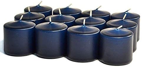 KYS Pack of 2 Boxes Unscented Navy Votives 1.5" x 1.25" for Weddings, Home & Event Decoration, Relaxation, Made in US