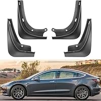BASENOR 2017-2023 Tesla Model 3 Schmutzfänger Spritzschutz Kotflügel Kein Bohren Kein Klebeband Schmutzfänger Allwetterschutz Kotflügel für Model 3 Außenzubehör (4er Set)