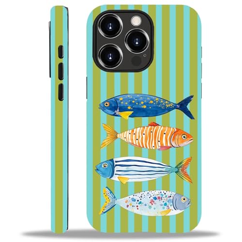 Coque pour iPhone 12 12 Pro amusante poisson vintage pour le quotidien