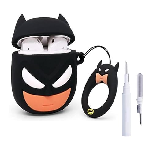 Image of YODI Case Cover for Airpods Pro|Pro 2|Airpods Pro 3|Airpods 4 Pouch, Silicone Cases with Cleaner Kit 360 Drop Protection,Shock-Resistant ((Bat-Man), Airpods Pro 3 (2025))